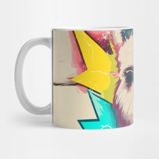 Street art graffiti rock and roll thunder llama Mug